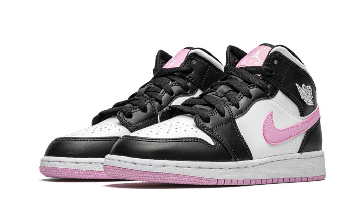 air-jordan-1-mid-white-black-light-arctic-pink-socksforsport